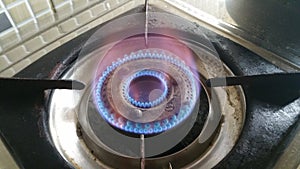 Gas burner flame