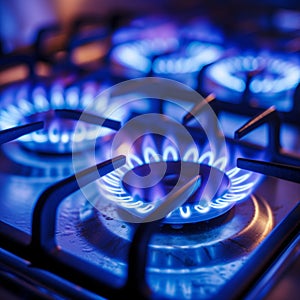 Gas Burner Flames: Blue Energy Unleashed