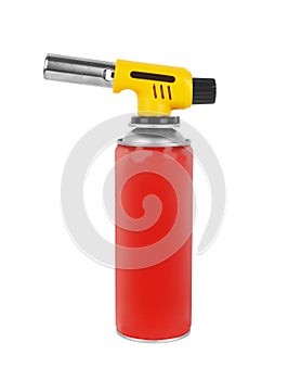 Gas can with manual torch burner