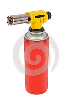 Gas can with manual torch burner