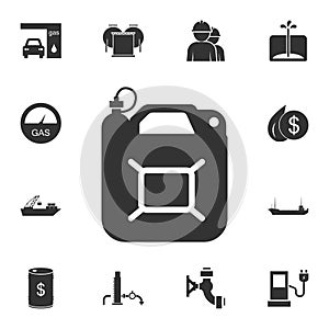 Gas canister icon. Simple element illustration. Gas canister symbol design from Petrol collection set. Can be used for web and mob