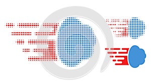 Gas Cloud Halftone Dotted Icon