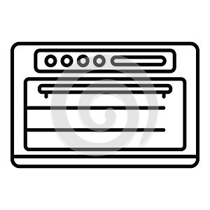 Gas convection oven icon outline vector. Electric grill stove