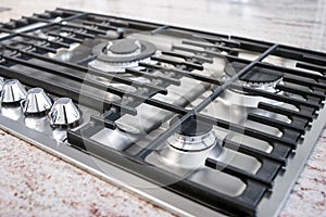 Gas cooktop panel