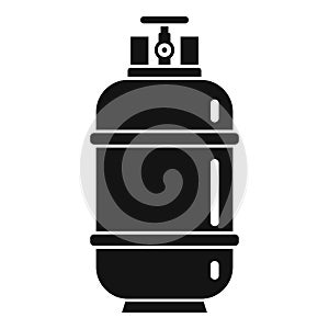 Gas cylinder container icon, simple style