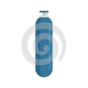 Gas cylinder oxigen icon flat isolated vector