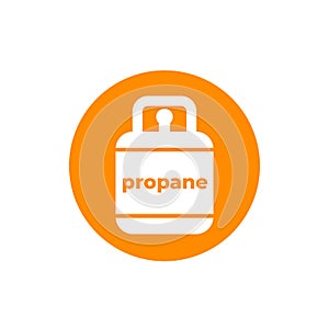 Gas cylinder, propane tank icon