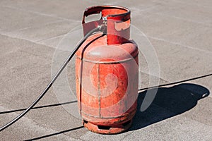 Gas cylinder for roof repair