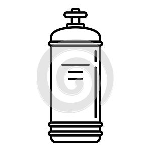 Gas cylinder valve icon, outline style