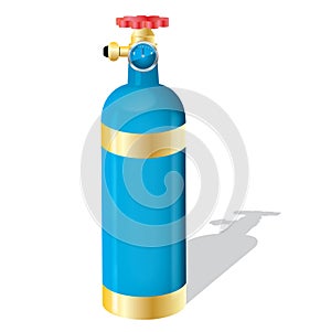 Gas cylinder, vector