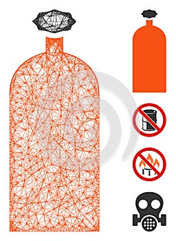 Gas Cylinder Web Vector Mesh Illustration