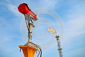 Gas detector and methane sensor was installed on site for monitor flare station or flare condition.