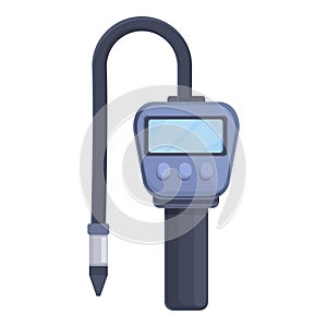 Gas detector sensor icon cartoon vector. Digital monitor