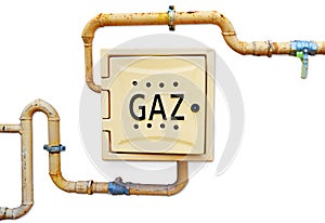 Gas distribution box and pipes