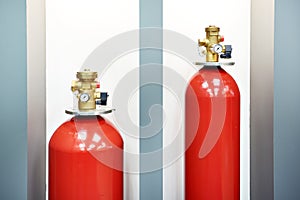 Gas extinguishing modules