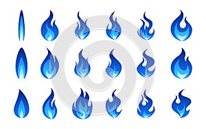 Gas fire flame, vector illustration in flat style