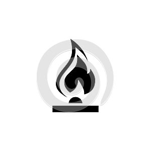 Gas Flame, Fire Burner Flat Vector Icon