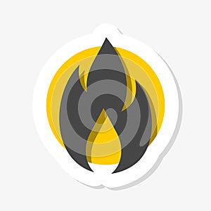 Gas Flame rounded sticker icon
