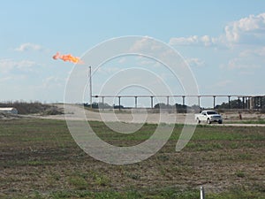 Gas Flare in West Texas