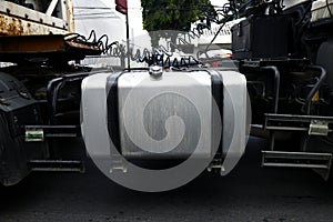 Gas or fuel tank of a trailer truck