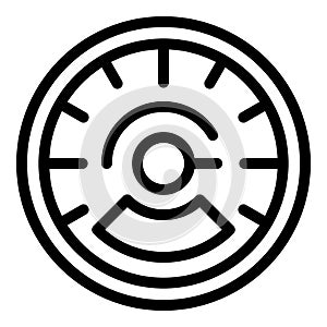 Gas gauge icon outline vector. Oil sea