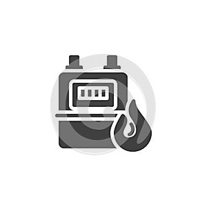 Gas gauge meter vector icon