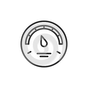 Gas gauge outline icon