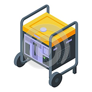 Gas generator icon isometric vector. Power energy