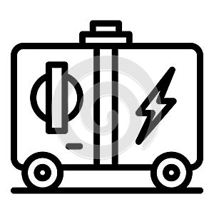 Gas generator icon outline vector. Power engine