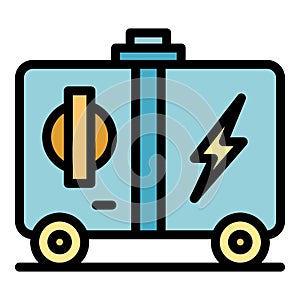 Gas generator icon vector flat