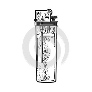 Gas Lighter sketch vector illustration