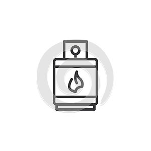 Gas lighters filling balloon outline icon