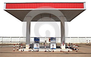 Gas lpg liquid petroleum gas station isolated white