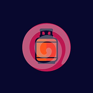 Gas, LPG tank icon, vector