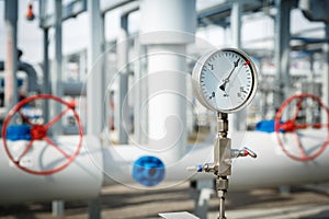 Gas manometer on a gas development plant