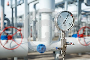 Gas manometer on a gas development plant