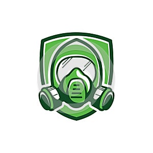 Gas mask, color vector illustration