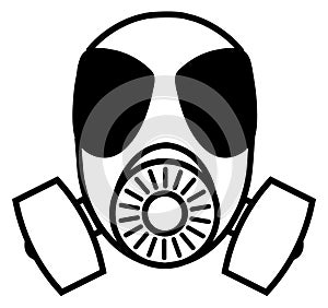 Gas mask icon. Air protection safety equipment