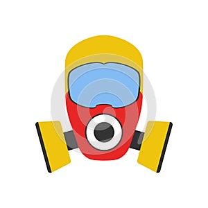 Gas Mask icon. Fire departament equipment icons. Vector Illustration.