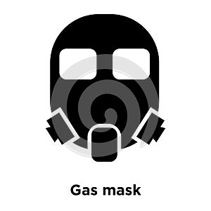 Gas mask icon vector isolated on white background, logo concept