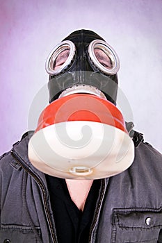 Gas mask man