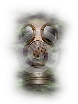 Gas mask protection from and fear of chemical and biological attacks warfare, and terror