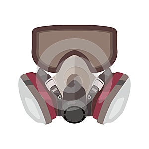 Gas mask respirator illustration Vector