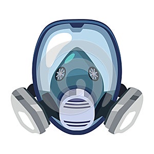 Gas mask respirator illustration Vector