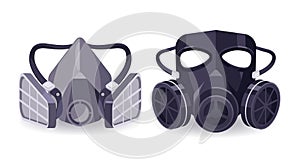 Gas mask respirator illustration Vector