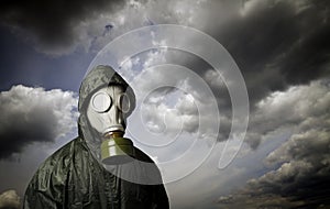 Gas mask. Survival theme.