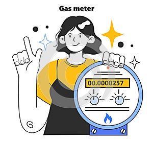 Gas meter. Household gas appliance. Annual checking or maintaining