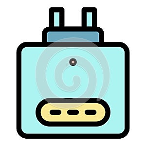 Gas meter icon color outline vector