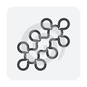 Gas molecule icon