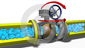 Gas movement on a gas pipeline